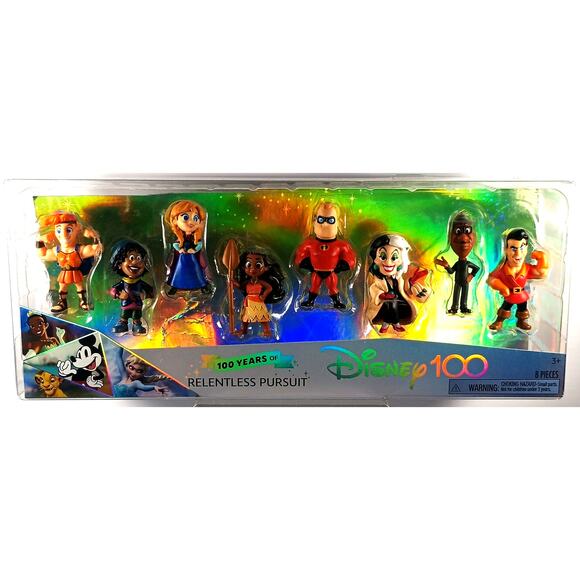 Disney 100 Years of Relentless Pursuit LIMITED ED. 8 FIGURE SET, See Pics/Descr. - Picture 1 of 16